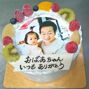 丸型写真ケーキ