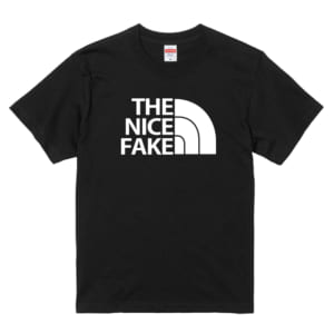 遊び心いっぱいのパロディTシャツ おもしろパロディTシャツ「THE NICE FAKE」ジョーク/スポーツ/メンズ/レディース/tshirts/サイズS〜XL by 雑貨屋 木の実