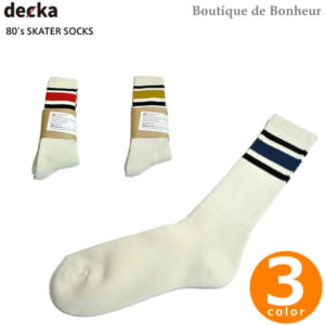 【メール便対応】decka(デカ)　ロングソックス　80's SKATER SOCKS de-11【10】 by Boutique de Bonheur