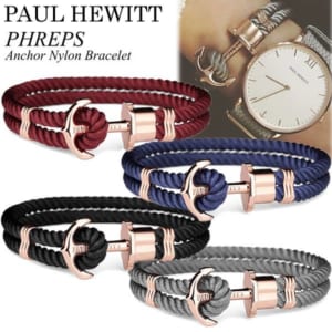 Paul Hewitt ポールヒューイット ブレスレット ユニセックス レディース メンズ　ナイロン 重ね付 ペア 腕時計 アクセサリー PHREPS Anchor Nylon Bracelet by CAMERON