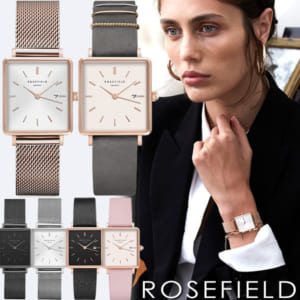 ROSE FIELD ローズフィールド The Boxy 腕時計 ウォッチ レディース 女性用 革ベルト メッシュベルト スクエア