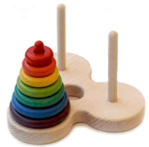 [日本製安心おもちゃ] 数学パズル ハノイの塔