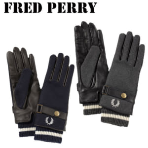 フレッドペリー FRED PERRY 手袋 メンズ レザー ウール グローブ F19910 by コレカラスタイル